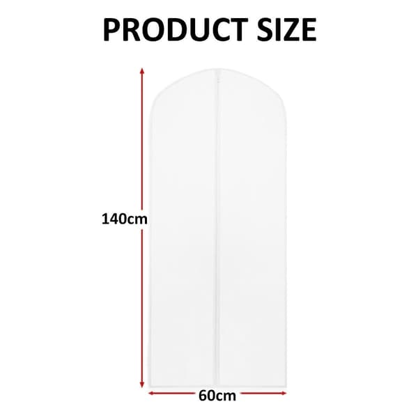 Plastpåse-set för kläder, 5 st, transparenta, 60 * 140 cm