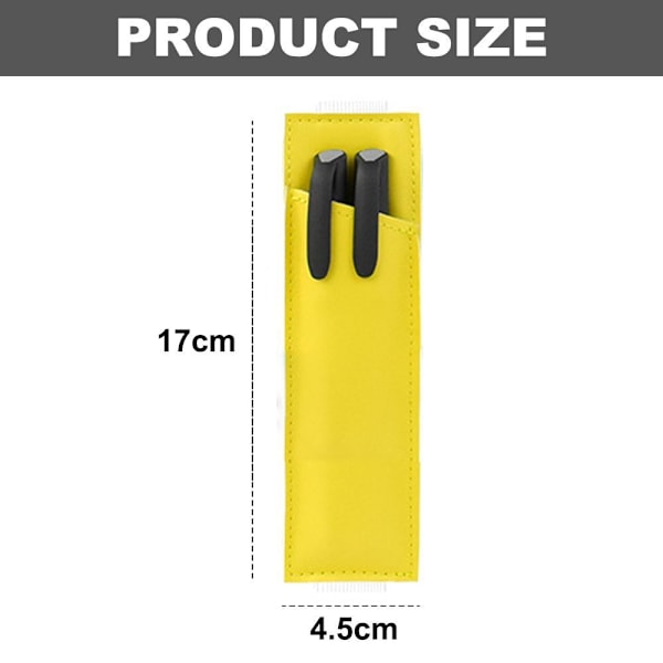 2 st Penna hållare Penna fodral Lädertillbehör Elastisk Gul + Aprikos