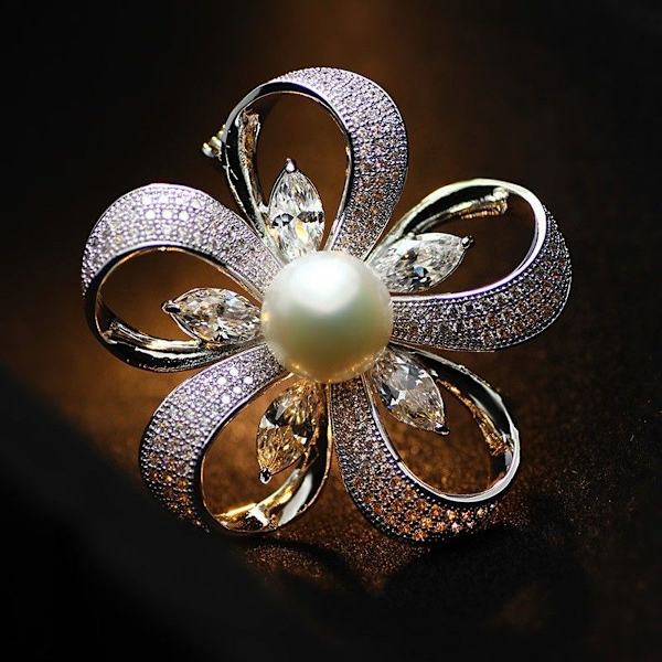 Rhinestone brocher til kvinder - Krystalnåle, knapper og pins