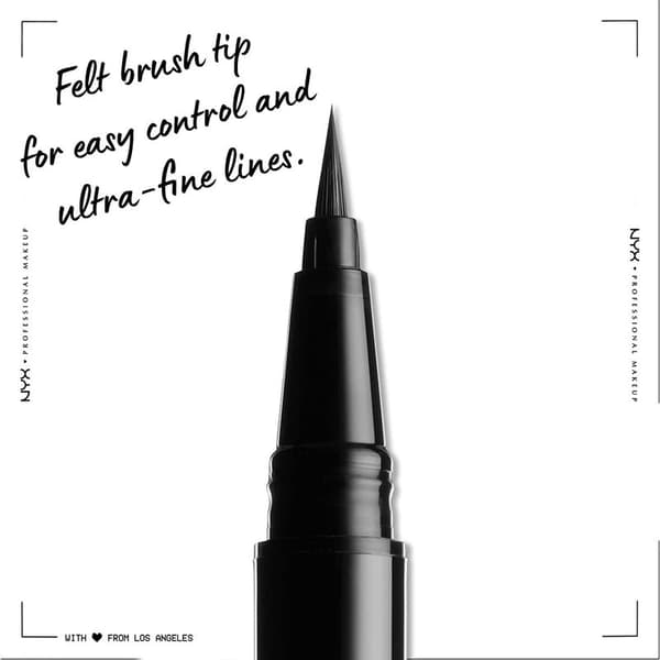 Sorte, vandtætte og smitteresistente flydende eyeliner-penne