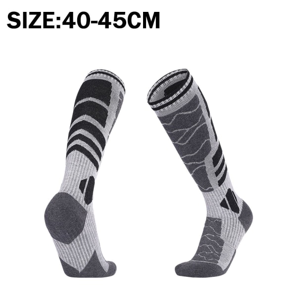 Ski socks for men and women (2 pairs), cross-country skis, light gray KLB