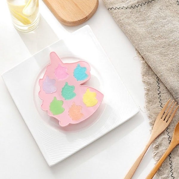 4 stk. Enhjørning Pony Chokolade Candy Kage Bageform Silikoneform Farver w