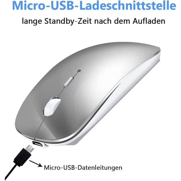Uppladdningsbar Bluetooth-mus för bärbar dator surfplatta