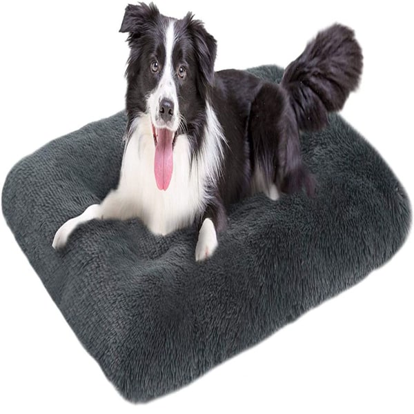 Plys hund seng, medium hund sofa, vaskbar super blød hundekurv, KLB