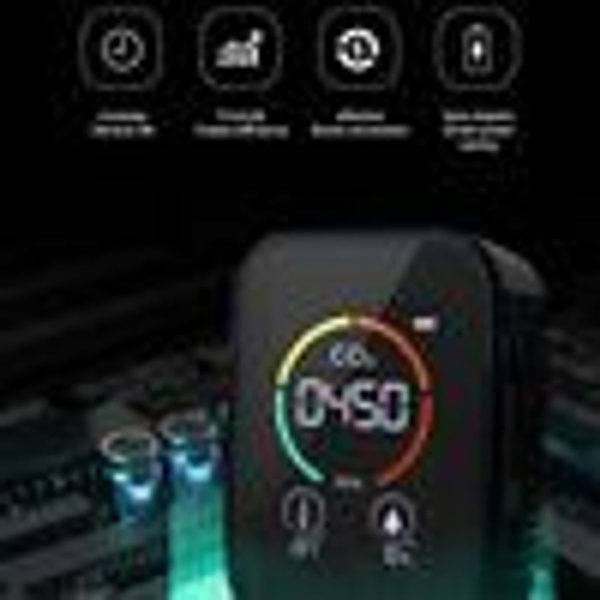 5 i 1 CO2-mätare digital temperatur fuktighetstestare TVOC KLB
