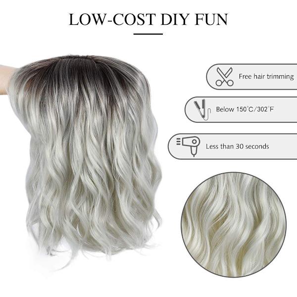 Silver kort lockig damperuk