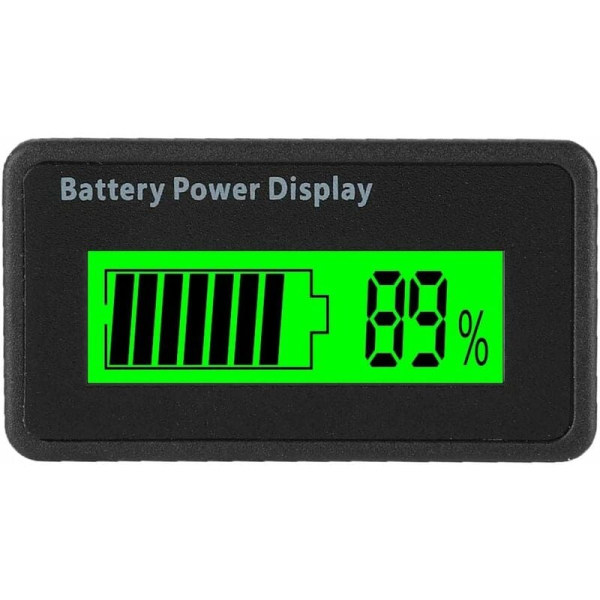Universal Batterikapacitetsindikator Batteriströmdisplay Testare Voltmeter 12-48V(Grön) KLB