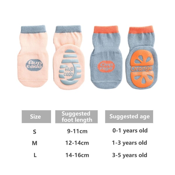 Pairs Baby Non-Slip Socks, Toddler Socks with Handles Kids Cr S KLB