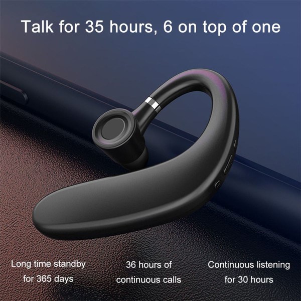 Bluetooth-headset trådløse ørepropper Bluetooth-hodetelefoner svart