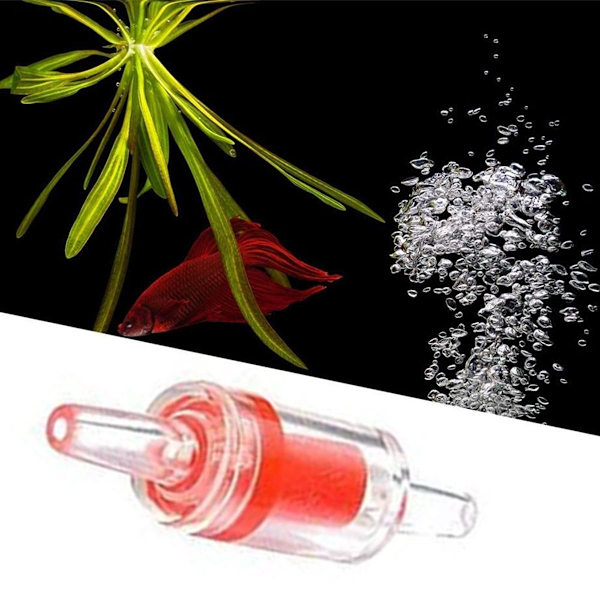 10 st akvarieluftpump backventil röd KLB