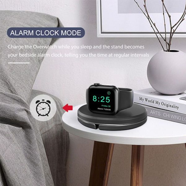 Apple Watch-ladestasjon Pop-up-kabelhåndteringsstativ Svart