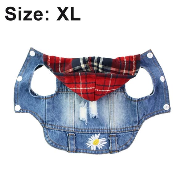 Hundkläder Hund Denimjacka Cool Blå Denimrock Liten Medium XL