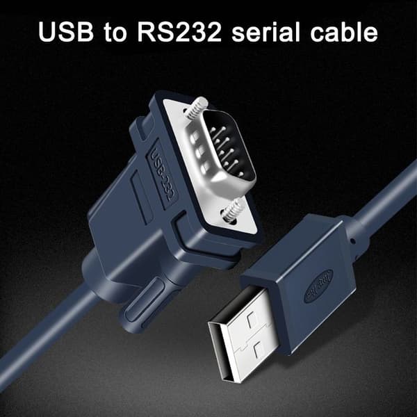 USB-RS232-sarjakaapeli, 1,2 m kullattu USB 2.0 - RS232 uros DB9