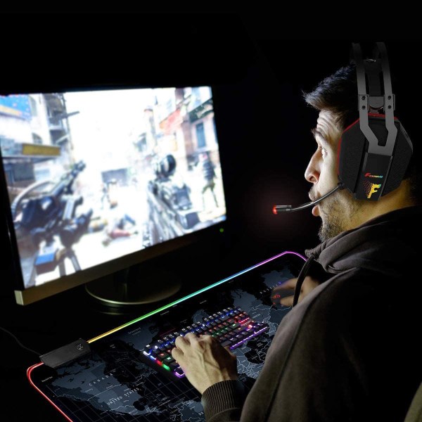 Udvidet RGB Gaming Mousepad, Ekstra Stor Gaming Mousepad til
