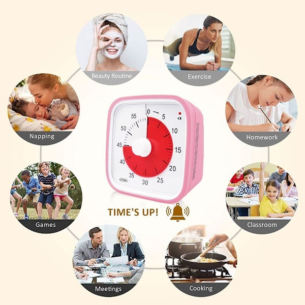 Visuell nedtellingstimer, Oversized visuell klasseromtimer for rosa