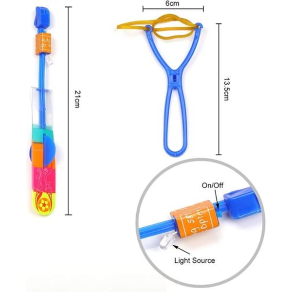 Helikopterflygande Leksak, 15 Stycken Lätta Helikopterflygande LED Katapult Hel