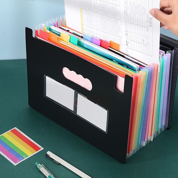 25 roms mappe/dokumentmappe, A4 sorteringsmappe, ekspansjonsmappe, KLB
