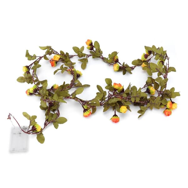 2,2 m kunstige blomster streng lys 30 LED'er simulation grøn KLB