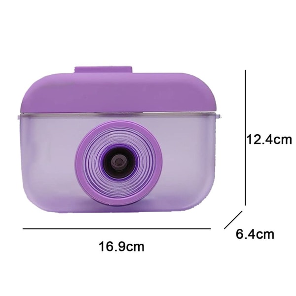 Cute purple water bottle with straw KLB