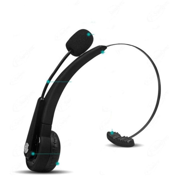 Bluetooth -kuulokkeet, Bluetooth kuulokkeet latausasemalla, PC valkoinen