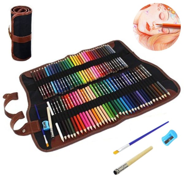 Profesjonelle akvarellblyanter, 72 akvarellfargede blyanter sett for barn og KLB