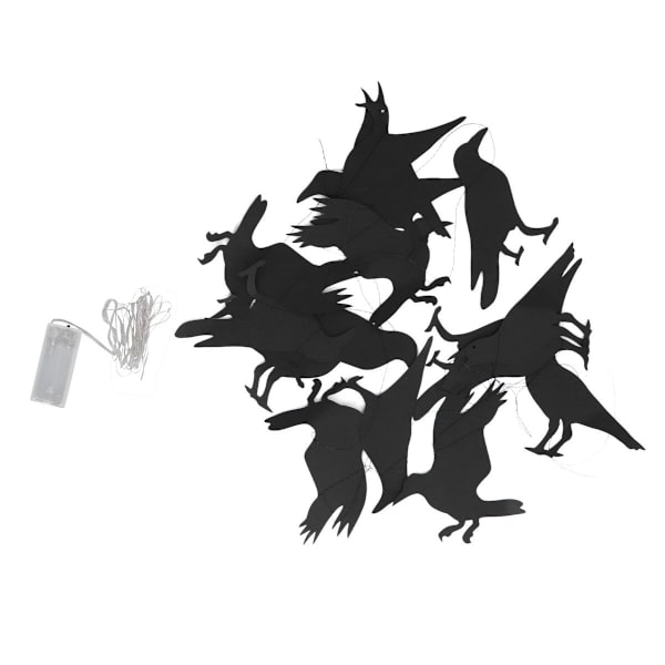 Halloween-korppiköynnösvalot 40 LED-valoa 4,4 m paristo KLB