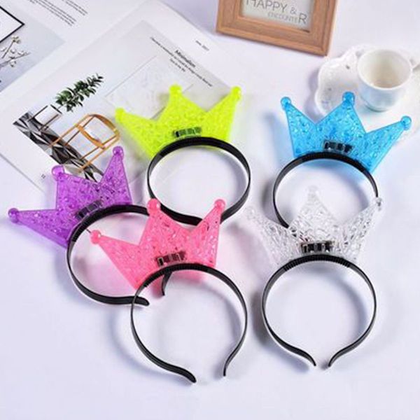 Luminous LED Crown Tiara Princess Hårband KLB