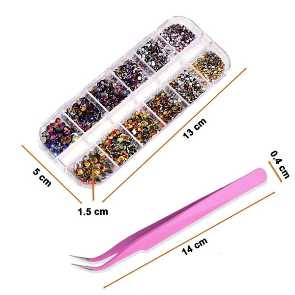 1440 st kristall strass nagelkonst kombination 2 KLB