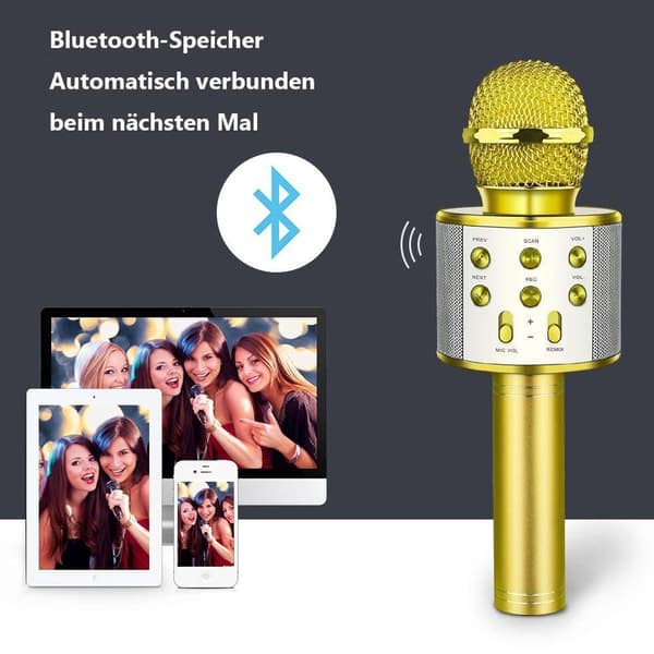 Karaokemikrofon, karaoke-mikrofon för vuxna Bluetooth KLB