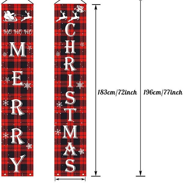 Glædelig jul dekoration banner, jule veranda skilt KLB