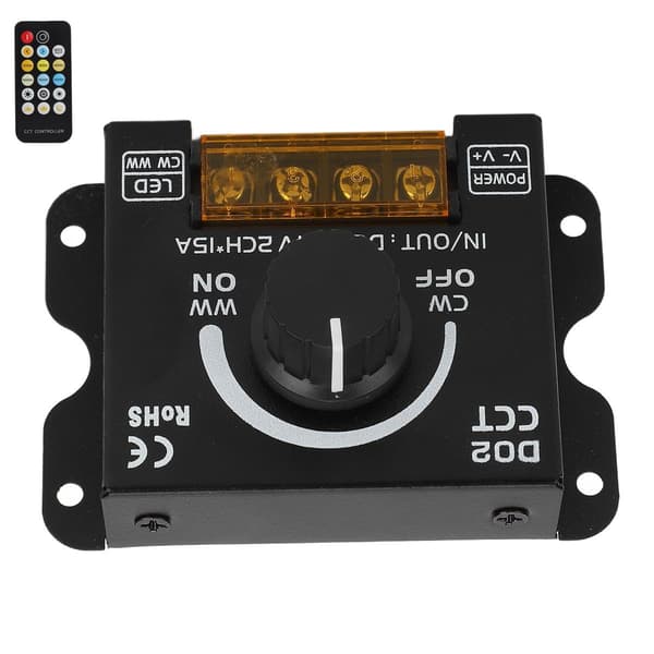 LED-dimmer, 2 kanaler, 360 graders encoder, fargetemperatur KLB