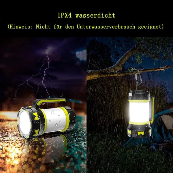 6 moduser oppladbare bærbare LED campinglamper med powerbank, KLB