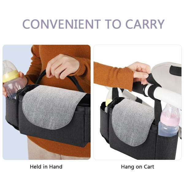 Barnvagnsorganisatör Buggy Bag Baby Blöjväsk Förvaringsväska med KLB