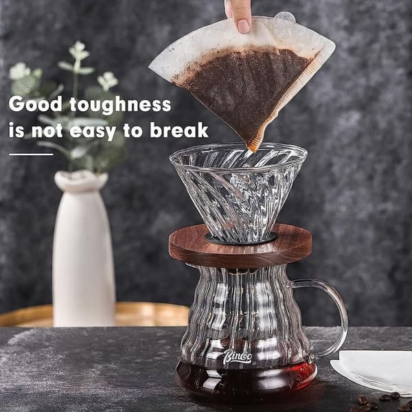 Låda med 2-4 koppar V60 filterkopp kaffefilterpapper V neutralt vitt