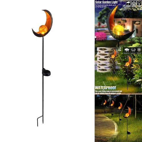 LED solcellelamper udendørs belysning dekoration stik lamper månedesign