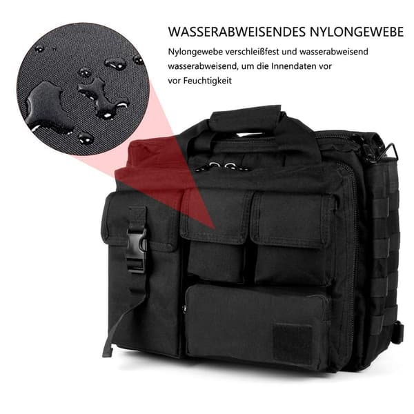 Multifunksjonell nylon skulderlaptop messenger bag briefcase for menn