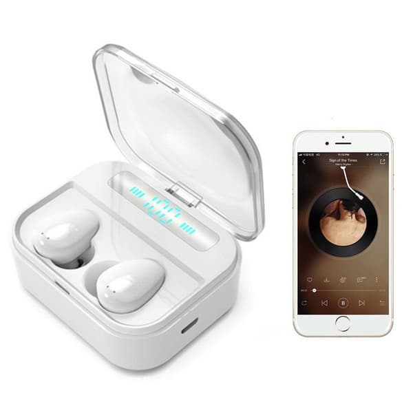 TWS Bluetooth 5.0 Earbuds True Wireless Stereo-hovedtelefoner Hvid
