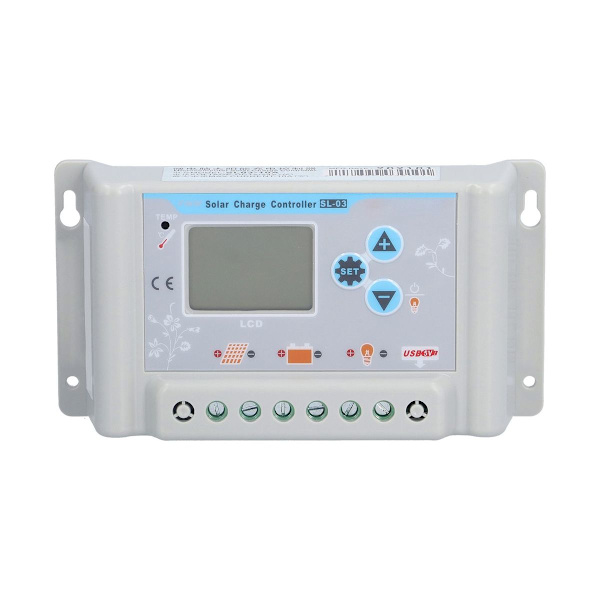 Solcelle ladekontroller LCD-skjerm solcellepanel KLB