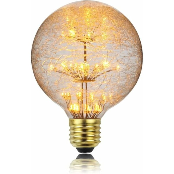 Led Vintage Ljuskälla RGB Fyrverkeri Edison Glödlampa G95 3W 220/240V E27 Dekorativ Ljuskälla (Fiberglas Fyrverkeri) KLB