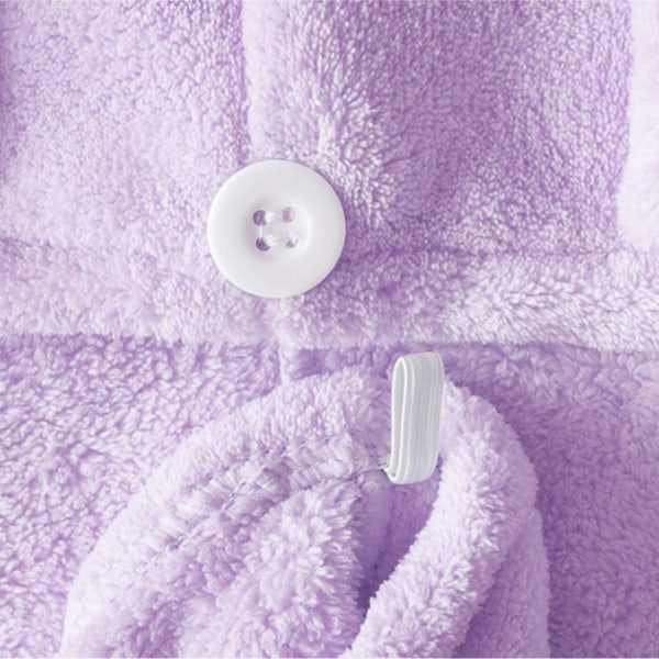 Hårhåndklær Dusjhetter Håndklær for å tørke barnets hår Absorberende håndklær Barnehårhatt med knapp
