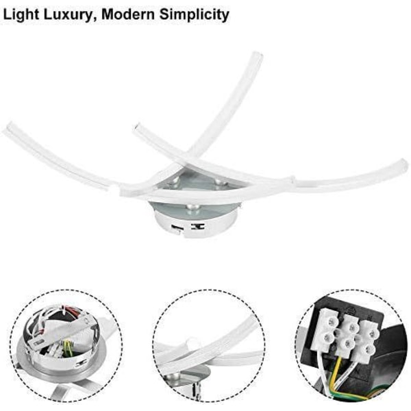 LED-taklampe, moderne design buet taklysekronelampe med 3