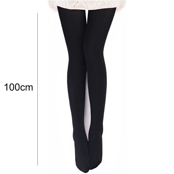 Hög midja vinter termiska tights med elasticitet anslutning svart KLB