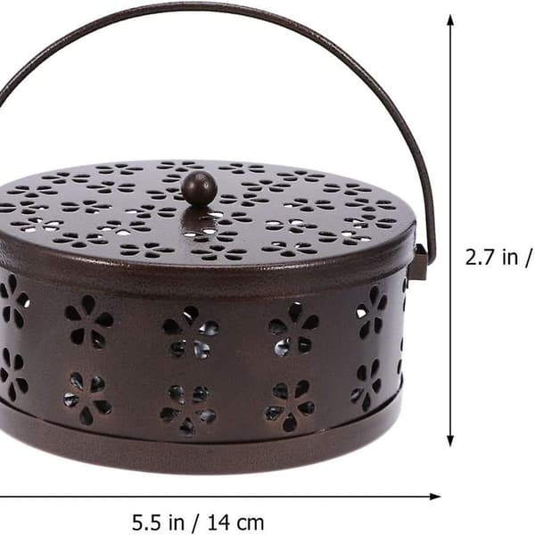 Spiralholder Retro Bærbar Røkelsebrenner (Bronse)