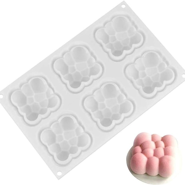 Bubbles Clouds Silikoneform Firkantet Mousse Kage Bageforme