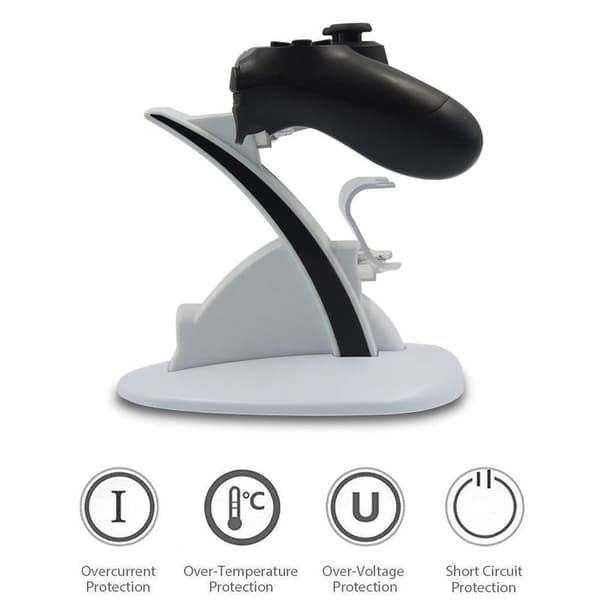 Ladestasjon lader for PS4-kontroller, Dualshock docking ladestasjon stativ med