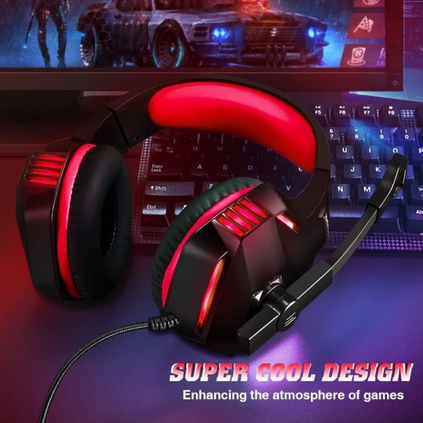 Gaming-headset för Xbox One, PS4, PC, Over-Ear-Gaming