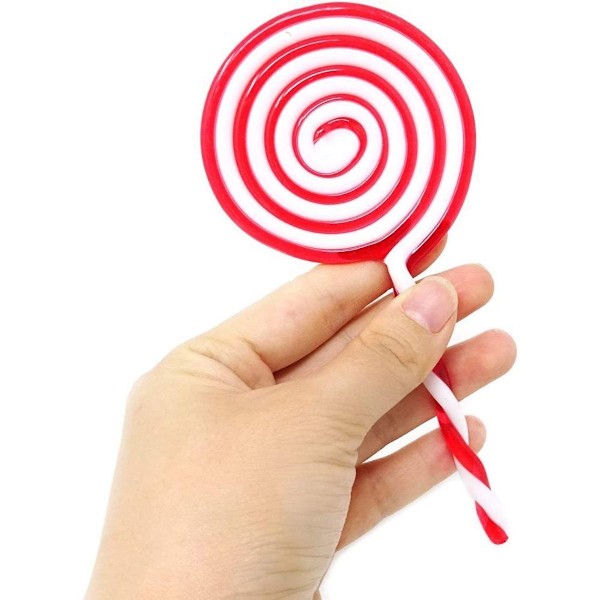 Julepyntsett med lollipops, 6 stk. Juletrær Lollipop KLB