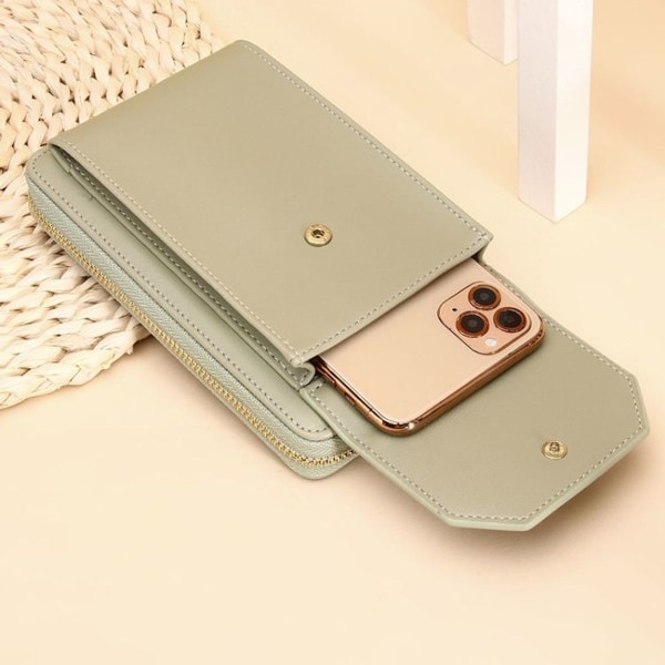 HX730 Lang telefontaske i PU-læder til kvinder (grøn)