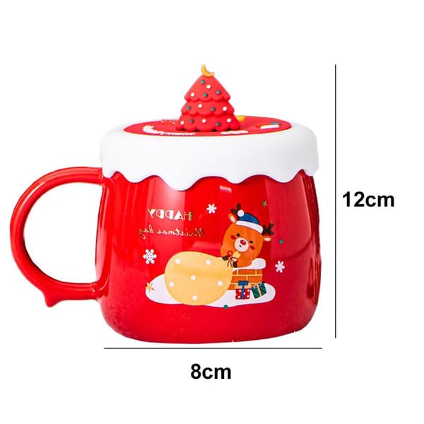 Keramisk julkaffemugg söt present 3 401-500ml KLB