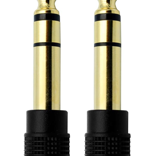 Audioadapter 6,35 mm (1/4\") han til 3,5 mm (1/8\") hun stereo
